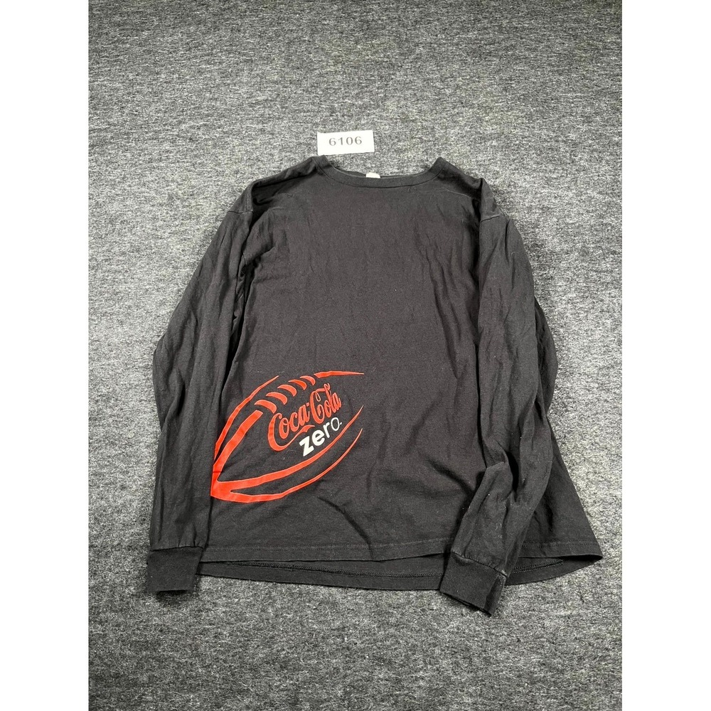 Delta Pro Weight Shirt Mens XL Black Cotton Coca Cola Zero Graphic Crew Neck